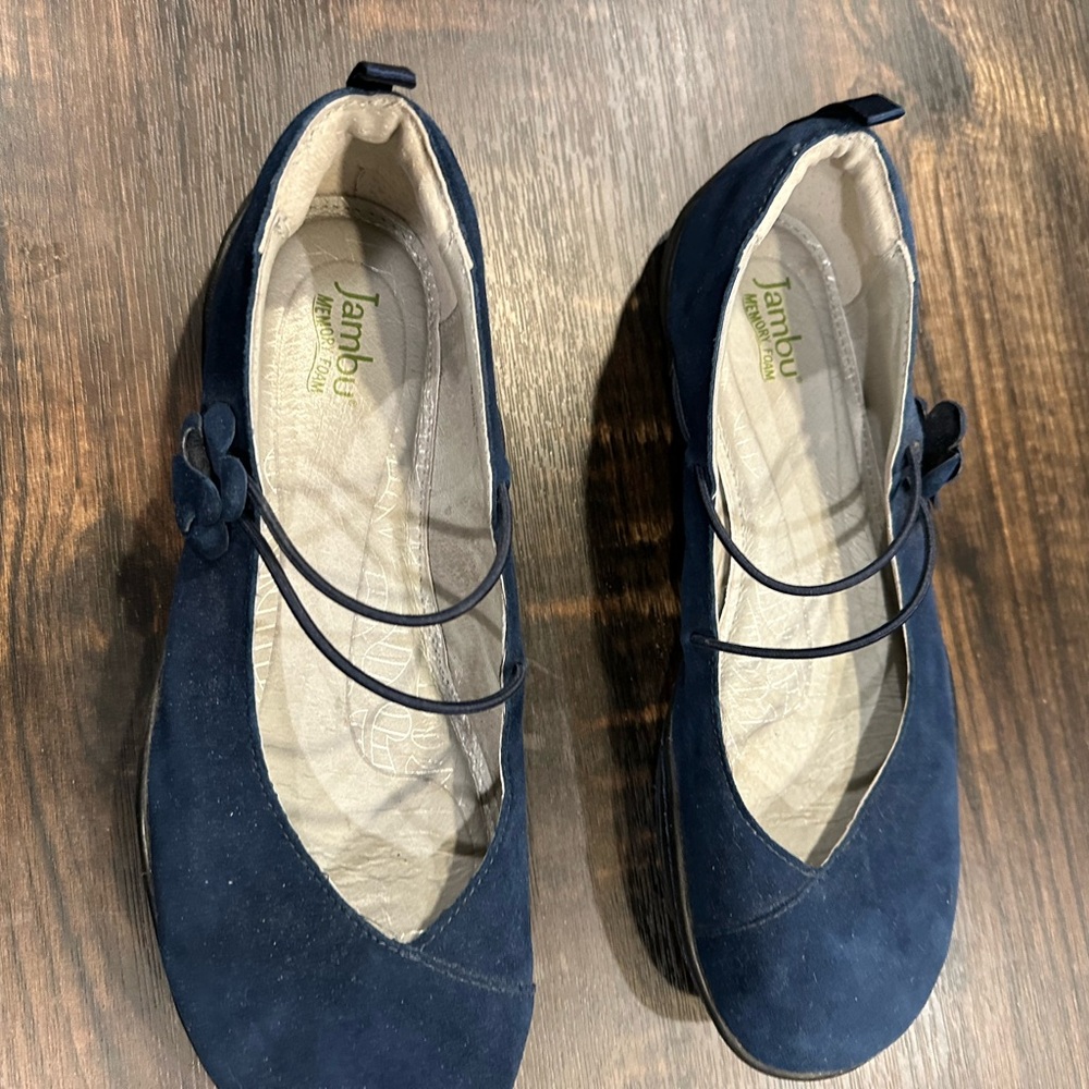 Jambu Women's Blue Mary Jane Shoes - Picture 2 of 7